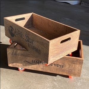 Anthropologie Storage & Organization - Decorative Antique Retro Box On Wheels Anthropologie Storage & Organization - Decorative Antique Retro Box On Wheels